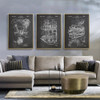 Vintage Engine Motor Print Painting Aviation Artwork Train Car Patent Canvas Art Poster Wall Pictures For Aviation Home Decor