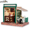 Doll House Miniature DIY Dollhouse With Furnitures Wooden House The Star Coffee Bar Toys For Children Birthday Gift