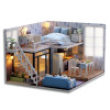 CUTEBEE DIY Doll House Wooden Doll Houses Miniature Dollhouse Furniture Kit with LED Toys for children Christmas Gift  L023