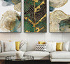 Golden Leaf and Trunk Canvas Print  - Abstract Wall Art (Unframed)