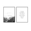 Mountain Quote Canvas Prints - Nordic Wall Art (Unframed)