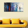 Drawing knife oil painting, abstract on canvas 100% handmade