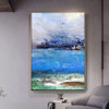 Drawing knife oil painting, abstract on canvas 100% handmade