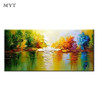 Drawing knife oil painting, abstract on canvas 100% handmade