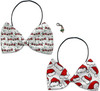 Holiday Fun Party Themed Bowtie 2-Pack set with Charm Accessory for dogs or cats