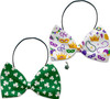 Holiday Fun Party Themed Bowtie 2-Pack set with Charm Accessory for dogs or cats