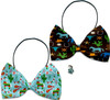 Holiday Fun Party Themed Bowtie 2-Pack set with Charm Accessory for dogs or cats