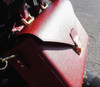 Elegant briefcase BIG , red leather with locks
