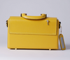 Elegant Briefcase Yellow  leather with locks
