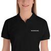 Embroidered Women's "WORKING" Polo Shirt