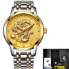 Men's watch, gold dragon sculpture. Elegant for all your moments ...si... BUY IT, NOW!