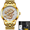 Men's watch, gold dragon sculpture. Elegant for all your moments ...si... BUY IT, NOW!