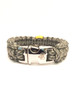 Support Our Troops Yellow Ribbon Black Paracord Survival Jewelry Bracelet