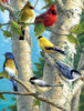 "Rare Birds on a Seaside Tree" | DIY Diamond Painting By Numbers