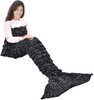 CAMMITEVER 180*90cm Big Mermaid Tail Blanket Crochet Mermaid Blanket for Adult, Soft All Seasons Sleeping Blankets CAMMITEVER 180*90cm Big Mermaid Tail Blanket Crochet Mermaid Blanket for Adult, Soft All Seasons Sleeping Blankets