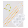U.S. Art Supply 13-Piece Acrylic Artist Painting Set with Mini Table Easel, Canvas Panel, Brushes & Palette