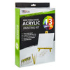 U.S. Art Supply 13-Piece Acrylic Artist Painting Set with Mini Table Easel, Canvas Panel, Brushes & Palette