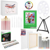 U.S Art Supply 60-Piece Deluxe Acrylic Painting Set with Aluminum Tabletop Easel