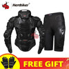 HEROBIKER Motorcycle Jackets Motorcycle Armor Racing Body Protector Jacket Motocross Motorbike Protective Gear + Neck Protector