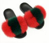Women's Multicolor Fur Sandals