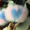 Women's Multicolor Fur Sandals