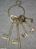 Antique Brass 5 Keys set And Ring