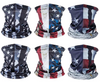 American US Flag Face Bandana Neck Gaiter, Sun UV Dust Protection Reusable Half Mask Scarf Motorcycle Balaclava for Men Women