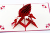 Love Heart Greeting Card/ 3D Pop Up Design Holiday Card