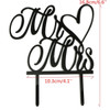 Wedding Cake Topper -Mr Love Mrs Heart Shape Cake Decoration
