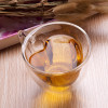 Heart Shaped Handle Double Glass Teacup Coffee Mugs