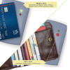 RFID Genuine Leather Double Mens Zipper Wallet