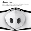 Grey/blue Protective Mask with carbon filter, mesh fabric