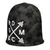 Gym Class Camo Barbells -  All-Over Print Beanie