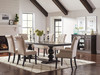Phelps Rectangular Dining Table Antique Noir w 6 chairs