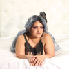 Black Lace and Tassel Cage Harness Top