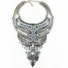 Bold Boho Statement Necklace In Silver