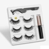 Magnetic Eyelashes set 3 pairs & Magnet Liquid Eyeliner plus a Tweezer