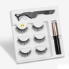 Magnetic Eyelashes set 3 pairs & Magnet Liquid Eyeliner plus a Tweezer