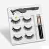 Magnetic Eyelashes set 3 pairs & Magnet Liquid Eyeliner plus a Tweezer