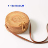 Round Handmade Woven Rattan Beach Cross Body Circle Bohemia Straw Handbag