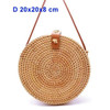 Round Handmade Woven Rattan Beach Cross Body Circle Bohemia Straw Handbag