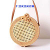 Round Handmade Woven Rattan Beach Cross Body Circle Bohemia Straw Handbag