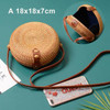 Round Handmade Woven Rattan Beach Cross Body Circle Bohemia Straw Handbag