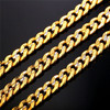 Curb Chain Necklace - 9 mm | Mens Chain Gold Silver Two Tone