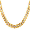 Curb Chain Necklace - 9 mm | Mens Chain Gold Silver Two Tone
