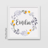 Personalized Name Flower Wreath