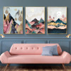 Abstract Mountain Landscape Poster Wall Art 1A