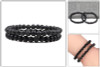 2-Piece Malachite Black Lava Natural-Stone Strand Bracelet