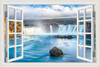 Waterfall 3D Window View Wall Sticker