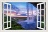 Waterfall 3D Window View Wall Sticker